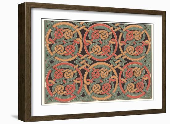 Celtic Weave Pattern-null-Framed Art Print