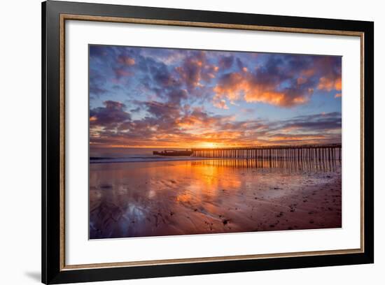 Cement Ship Sunset-John Gavrilis-Framed Photographic Print