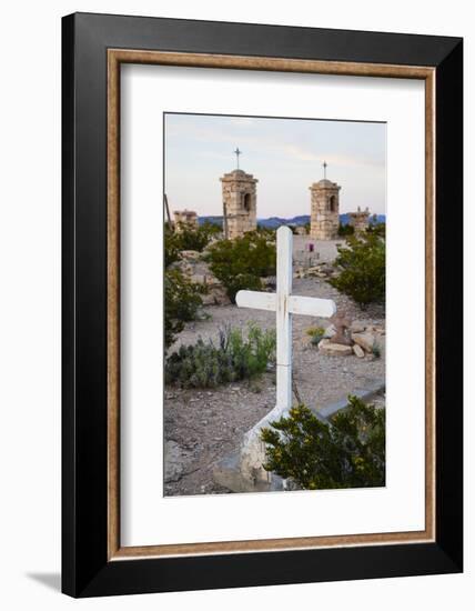 Cemetery in Old Terlingua, Texas-Larry Ditto-Framed Photographic Print