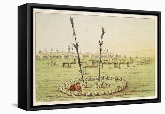 Cemetery of the Mandan People-George Catlin-Framed Stretched Canvas