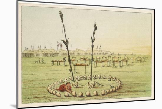 Cemetery of the Mandan People-George Catlin-Mounted Art Print