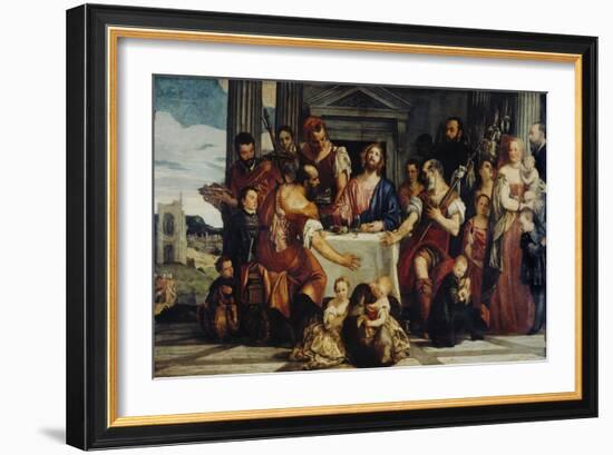 Cena in Emmaus-Paolo Veronese-Framed Giclee Print