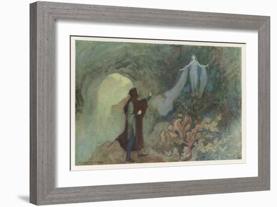 Cenerentola, (The Italian Version of the Cinderella Story) the Prince and the Fairy-Warwick Goble-Framed Art Print