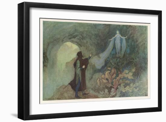 Cenerentola, (The Italian Version of the Cinderella Story) the Prince and the Fairy-Warwick Goble-Framed Art Print