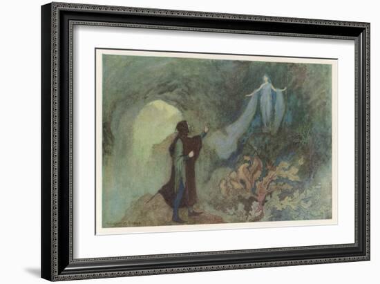 Cenerentola, (The Italian Version of the Cinderella Story) the Prince and the Fairy-Warwick Goble-Framed Art Print