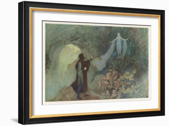 Cenerentola, (The Italian Version of the Cinderella Story) the Prince and the Fairy-Warwick Goble-Framed Art Print