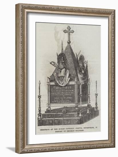 Cenotaph at the Roman Catholic Chapel, Moorfields, in Memory of Crimean Soldiers-null-Framed Giclee Print