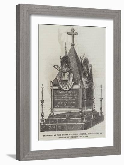Cenotaph at the Roman Catholic Chapel, Moorfields, in Memory of Crimean Soldiers-null-Framed Giclee Print