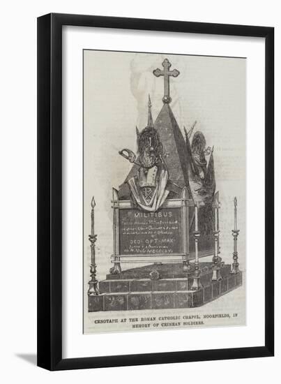 Cenotaph at the Roman Catholic Chapel, Moorfields, in Memory of Crimean Soldiers-null-Framed Giclee Print