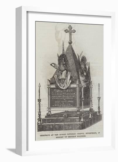 Cenotaph at the Roman Catholic Chapel, Moorfields, in Memory of Crimean Soldiers-null-Framed Giclee Print