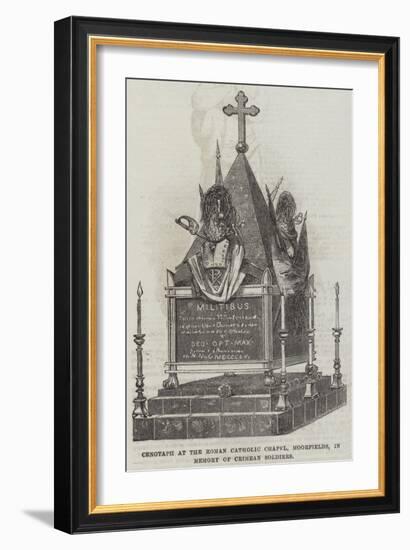 Cenotaph at the Roman Catholic Chapel, Moorfields, in Memory of Crimean Soldiers-null-Framed Giclee Print