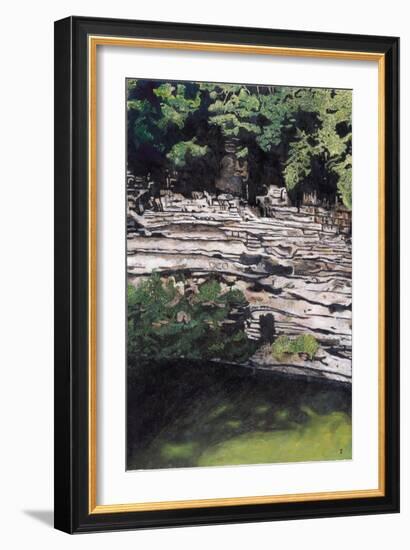 Cenote at Chichen-Itza (Diptych) I, 2003-Pedro Diego Alvarado-Framed Giclee Print