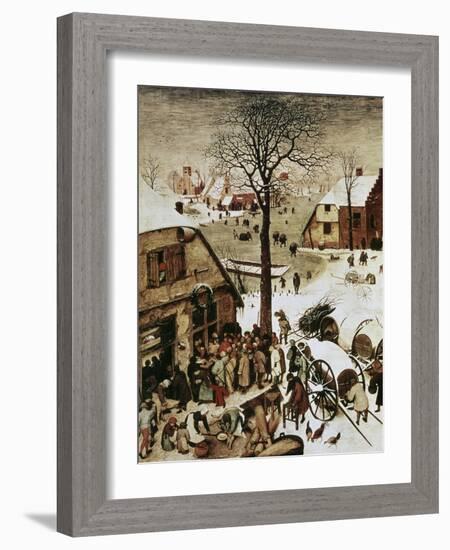 Census at Bethlehem, c.1566-Pieter Bruegel the Elder-Framed Giclee Print