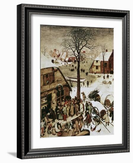 Census at Bethlehem, c.1566-Pieter Bruegel the Elder-Framed Giclee Print