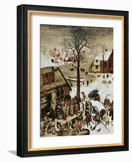 Census at Bethlehem, c.1566-Pieter Bruegel the Elder-Framed Giclee Print