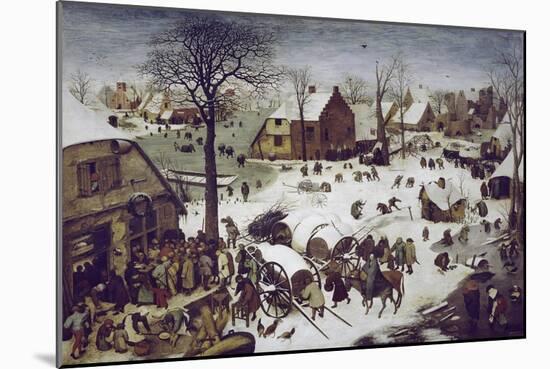 Census at Bethlehem-Pieter Bruegel the Elder-Mounted Giclee Print