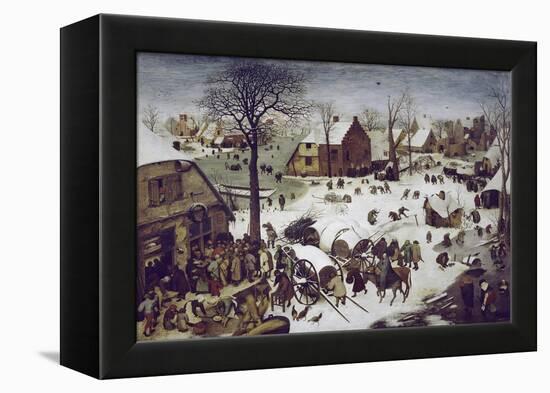 Census at Bethlehem-Pieter Bruegel the Elder-Framed Premier Image Canvas