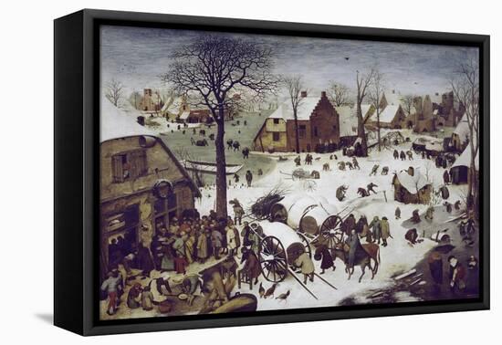 Census at Bethlehem-Pieter Bruegel the Elder-Framed Premier Image Canvas