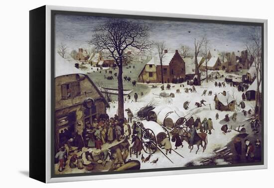 Census at Bethlehem-Pieter Bruegel the Elder-Framed Premier Image Canvas