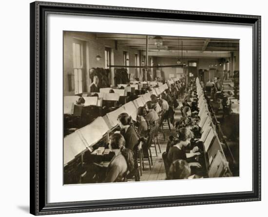 Census Tabulation in Former Lambeth Workhouse-Peter Higginbotham-Framed Photographic Print