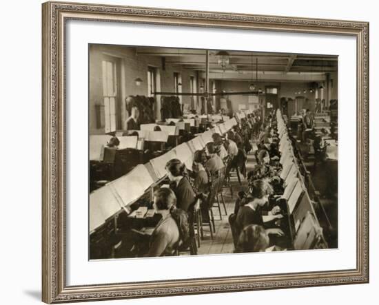 Census Tabulation in Former Lambeth Workhouse-Peter Higginbotham-Framed Photographic Print