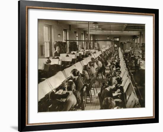 Census Tabulation in Former Lambeth Workhouse-Peter Higginbotham-Framed Photographic Print