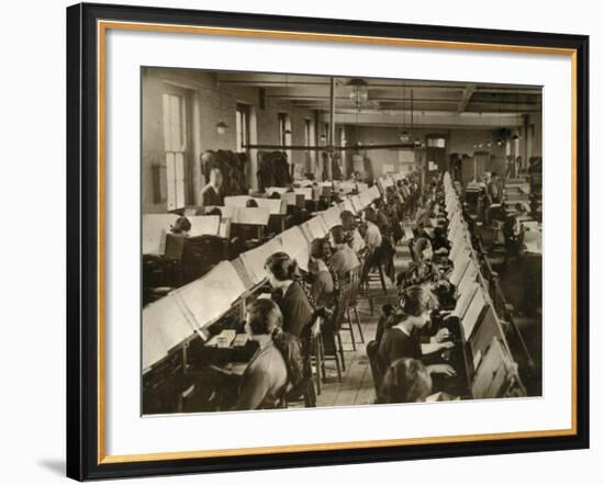 Census Tabulation in Former Lambeth Workhouse-Peter Higginbotham-Framed Photographic Print