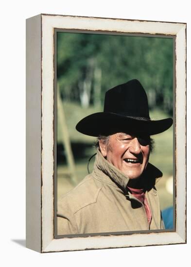 Cent Dollars pour un Sherif TRUE GRIT by Henry Athaway with John Wayne, 1969 (photo)-null-Framed Stretched Canvas