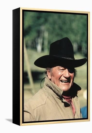 Cent Dollars pour un Sherif TRUE GRIT by Henry Athaway with John Wayne, 1969 (photo)-null-Framed Stretched Canvas