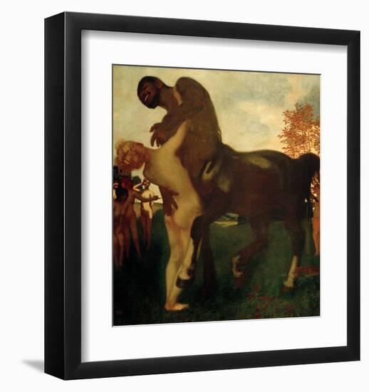 Centaur and Nymph, 1895-Franz von Stuck-Framed Giclee Print