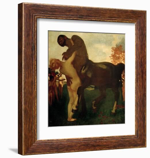 Centaur and Nymph, 1895-Franz von Stuck-Framed Giclee Print