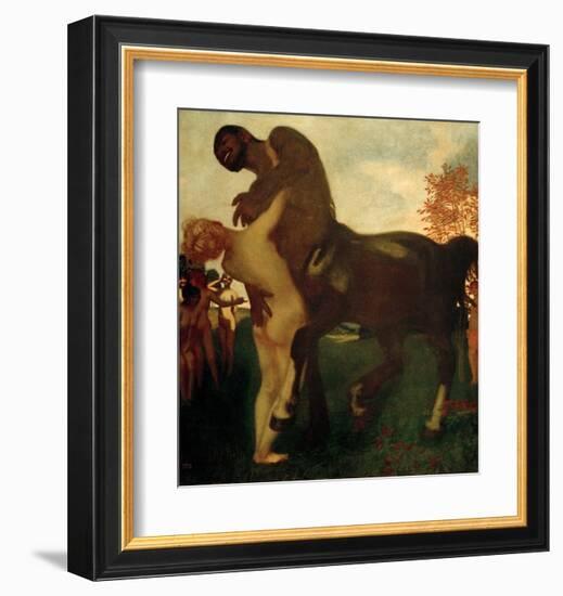 Centaur and Nymph, 1895-Franz von Stuck-Framed Giclee Print