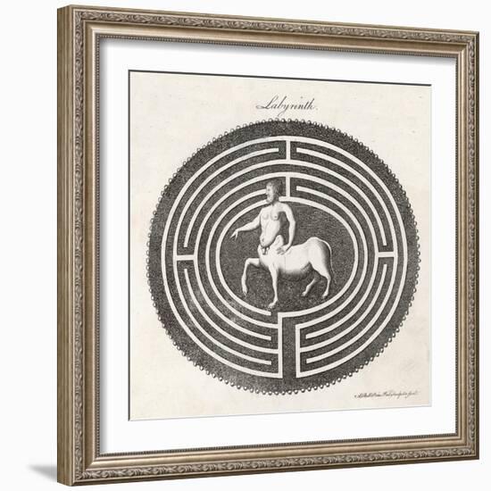 Centaur in a Labyrinth-A. Bell-Framed Art Print