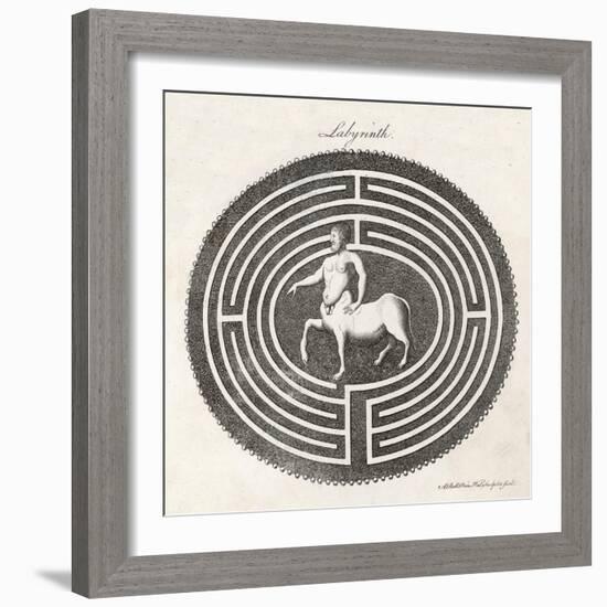 Centaur in a Labyrinth-A. Bell-Framed Art Print