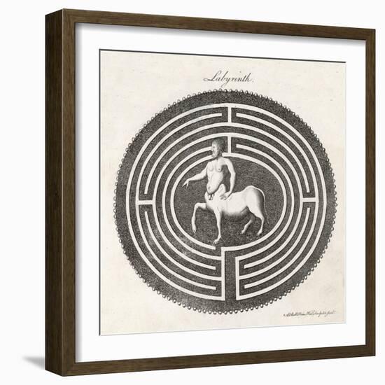 Centaur in a Labyrinth-A. Bell-Framed Art Print