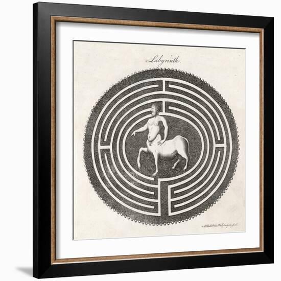 Centaur in a Labyrinth-A. Bell-Framed Art Print