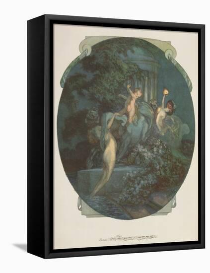 Centaur, Nymphs and Cupid, 1923-Franz Von Bayros-Framed Premier Image Canvas