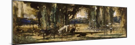 Centaures emportant un poète mort-Gustave Moreau-Mounted Giclee Print