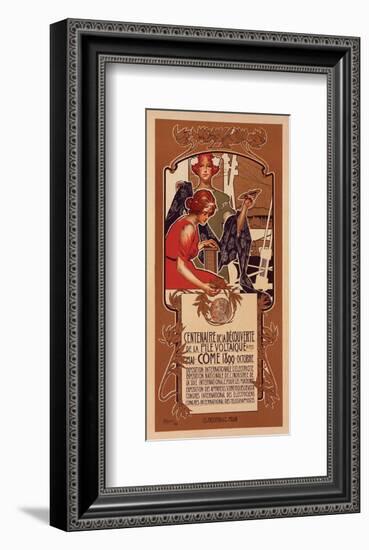 Centenaire de la Pile Voltaique-Adolfo Hohenstein-Framed Premium Giclee Print