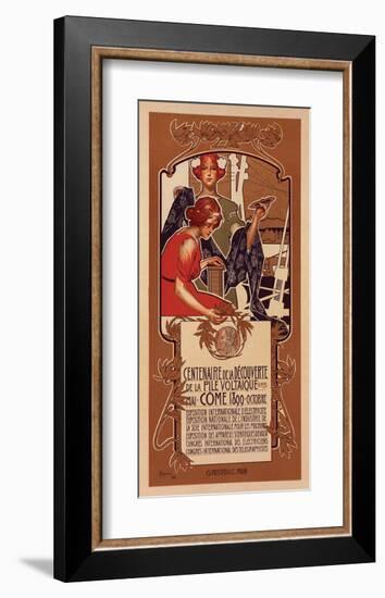 Centenaire de la Pile Voltaique-Adolfo Hohenstein-Framed Art Print