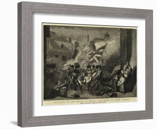 Centenary of the Battle of Jersey, The Death of Major Pierson-John Singleton Copley-Framed Giclee Print