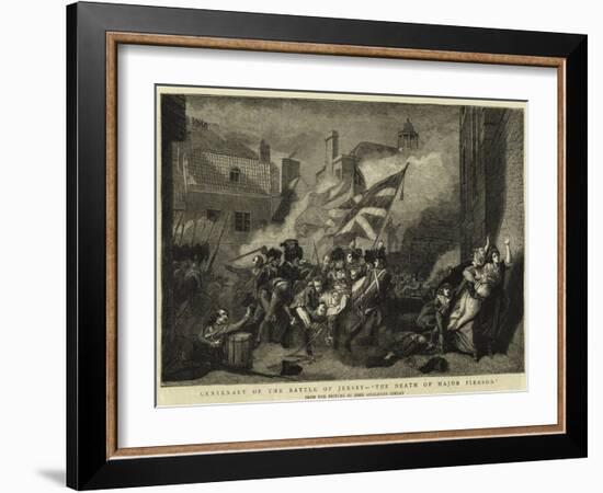 Centenary of the Battle of Jersey, The Death of Major Pierson-John Singleton Copley-Framed Giclee Print