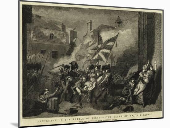 Centenary of the Battle of Jersey, The Death of Major Pierson-John Singleton Copley-Mounted Giclee Print