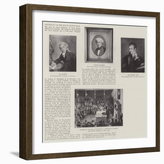 Centenary of the Royal Institution-null-Framed Giclee Print