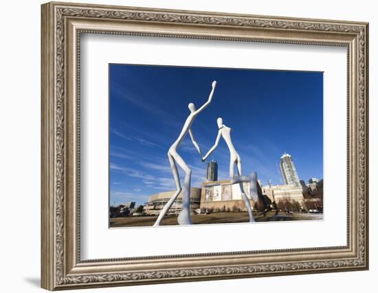 Center for Performing Arts, Sculpture by Jonathan Borofsky, Denver, Colorado, USA-Walter Bibikow-Framed Photographic Print