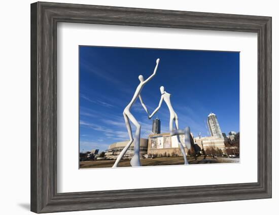 Center for Performing Arts, Sculpture by Jonathan Borofsky, Denver, Colorado, USA-Walter Bibikow-Framed Photographic Print