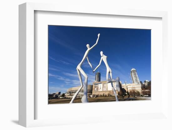 Center for Performing Arts, Sculpture by Jonathan Borofsky, Denver, Colorado, USA-Walter Bibikow-Framed Photographic Print