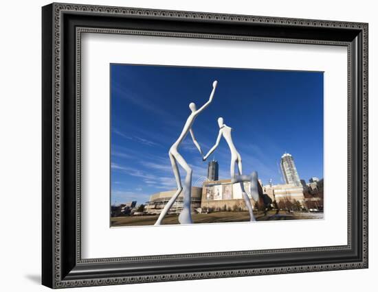 Center for Performing Arts, Sculpture by Jonathan Borofsky, Denver, Colorado, USA-Walter Bibikow-Framed Photographic Print