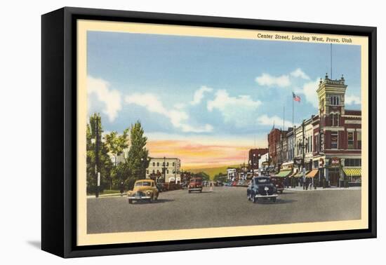 Center Street, Downtown Provo-null-Framed Stretched Canvas