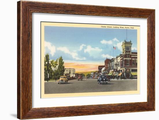 Center Street, Downtown Provo-null-Framed Art Print